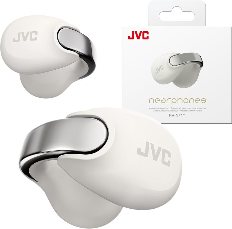 JVC Nearphones Open Ear True Wireless Headphones - Open Ear Earbuds - Bluetooth 5.3-24H Playback - IPX4 Water Resistant - Built-in Mic - Awareness & Comfort - Ear Clip Earbuds - HANP1T - Image 1